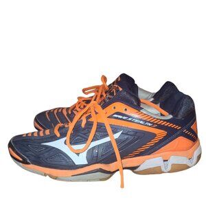 Mizuno Unisex Handball shoes WAVE STEALTH 3X1GA1400 Navy X orange 29cm US 9
